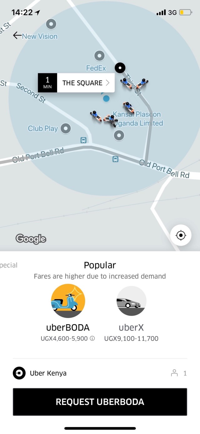 Uber与Taxify纷纷在非洲推出摩托车叫车服务